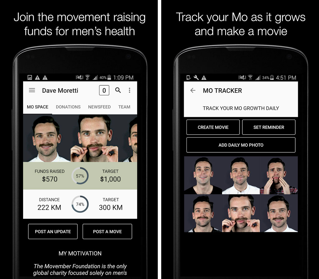 Application Movember Application Movember