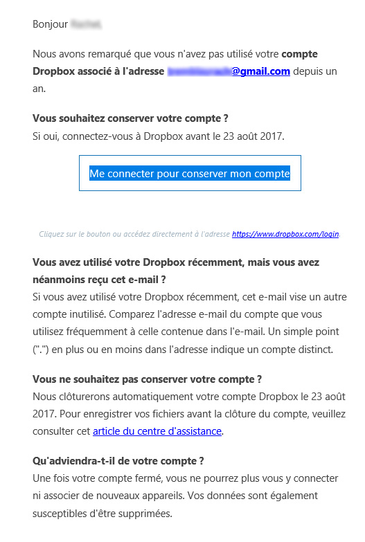 Connexion compte Dropbox Connexion compte Dropbox