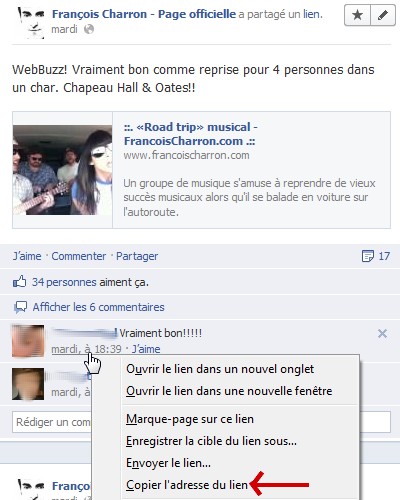 Hyperlien commentaire Facebook Hyperlien commentaire Facebook