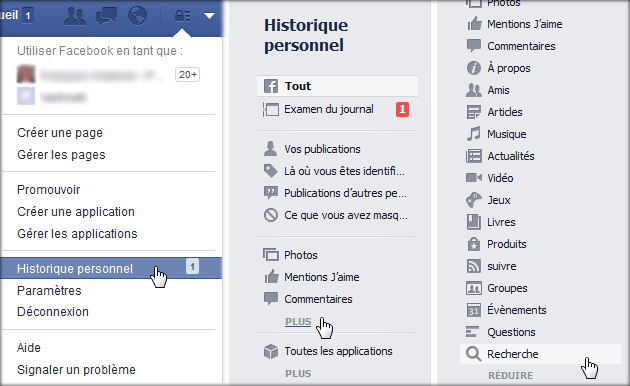 comment nettoyer historique facebook