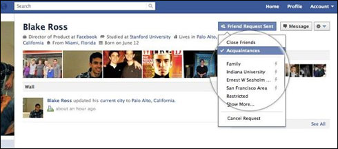 comment modifier amis proches facebook