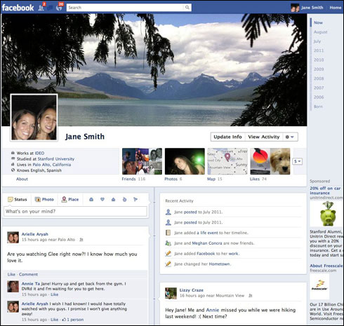 Facebook: timeline Facebook: timeline