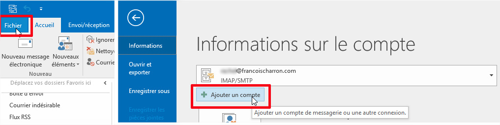 Outlook ajouter compte Outlook ajouter compte