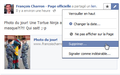 Supprimer commentaire Facebook Supprimer commentaire Facebook