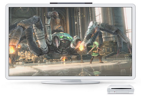 Wii U console et t&eacute;l&eacute;viseur