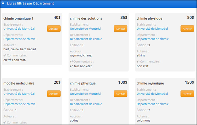 Achat livres scolaires usagés