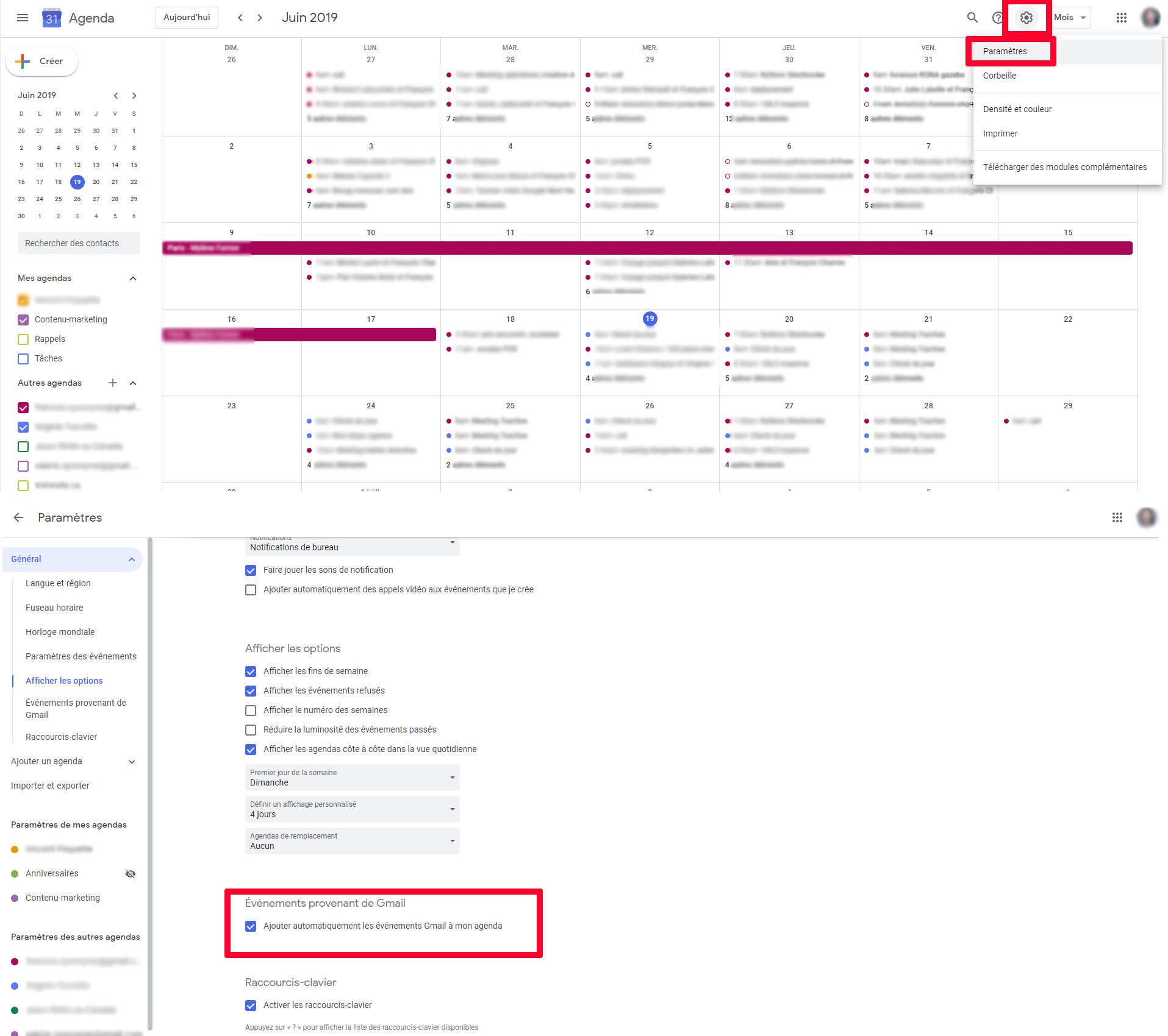 Voici comment désactiver l’ajout automatique des événements Gmail sur un ordinateur. Google Agenda Claendar désactiver ajout automatique événement Gmail