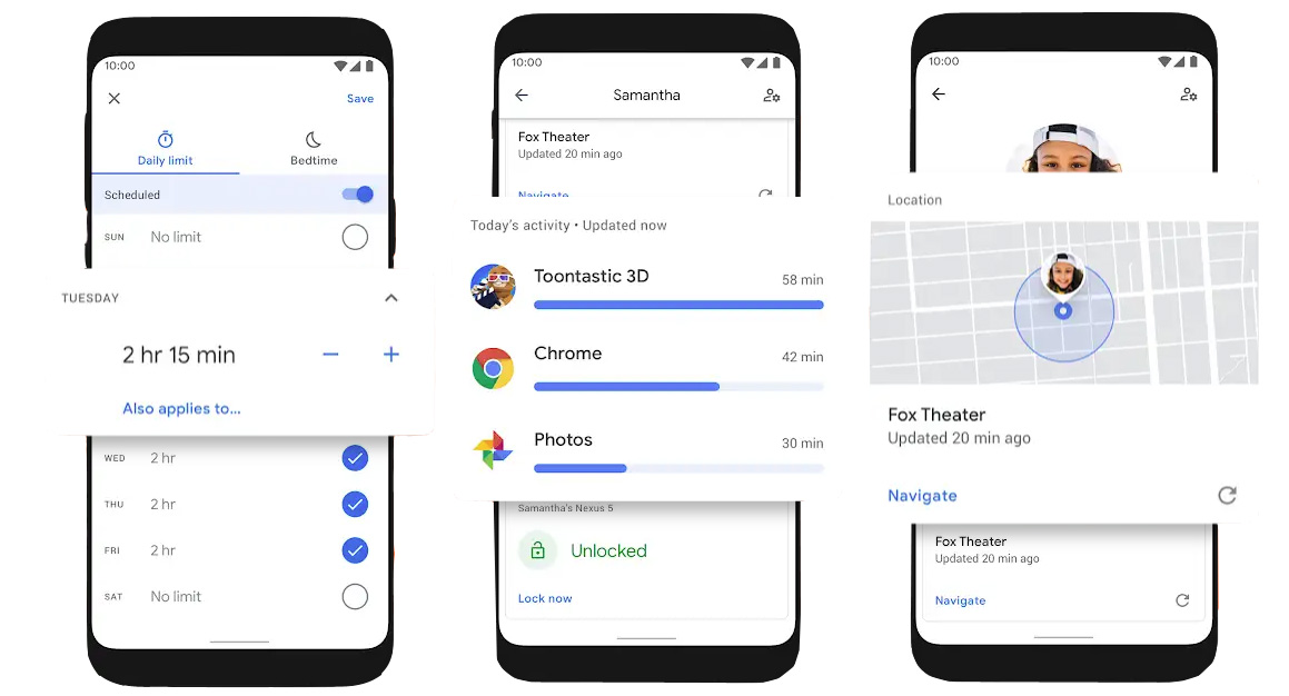 Le mode sombre s’étend à de plus d’applications Google sur Android 10. Android 10 family linkcontrol controle parental app