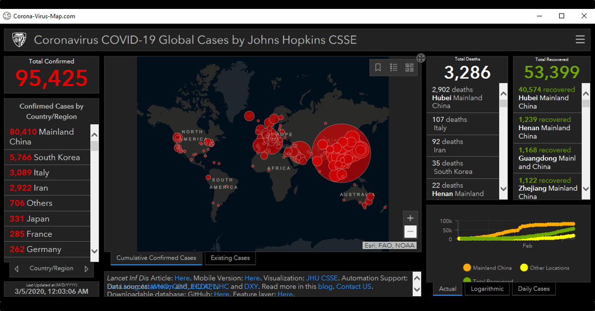 Voici un exemple de fausse carte sur le coronavirus. Coronamap coronavirus covid-19