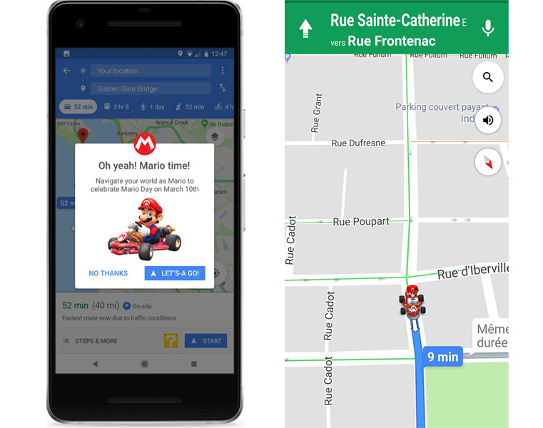 Google-Maps-Mario-Bros Faites apparaitre Mario Bros sur Google Maps