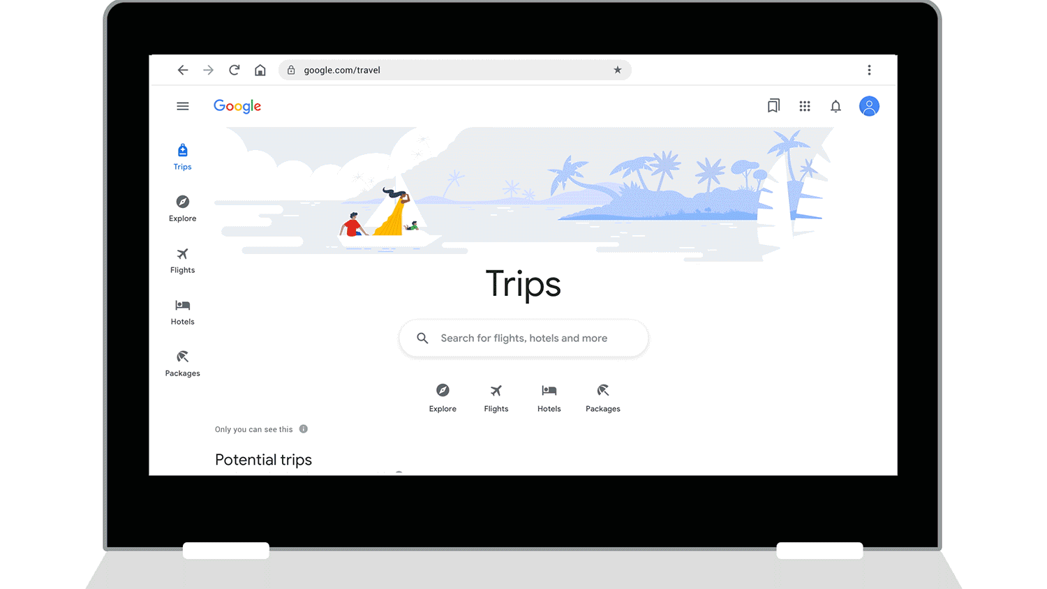 Google Trips voyage réservation hotel vols tourisme vacances