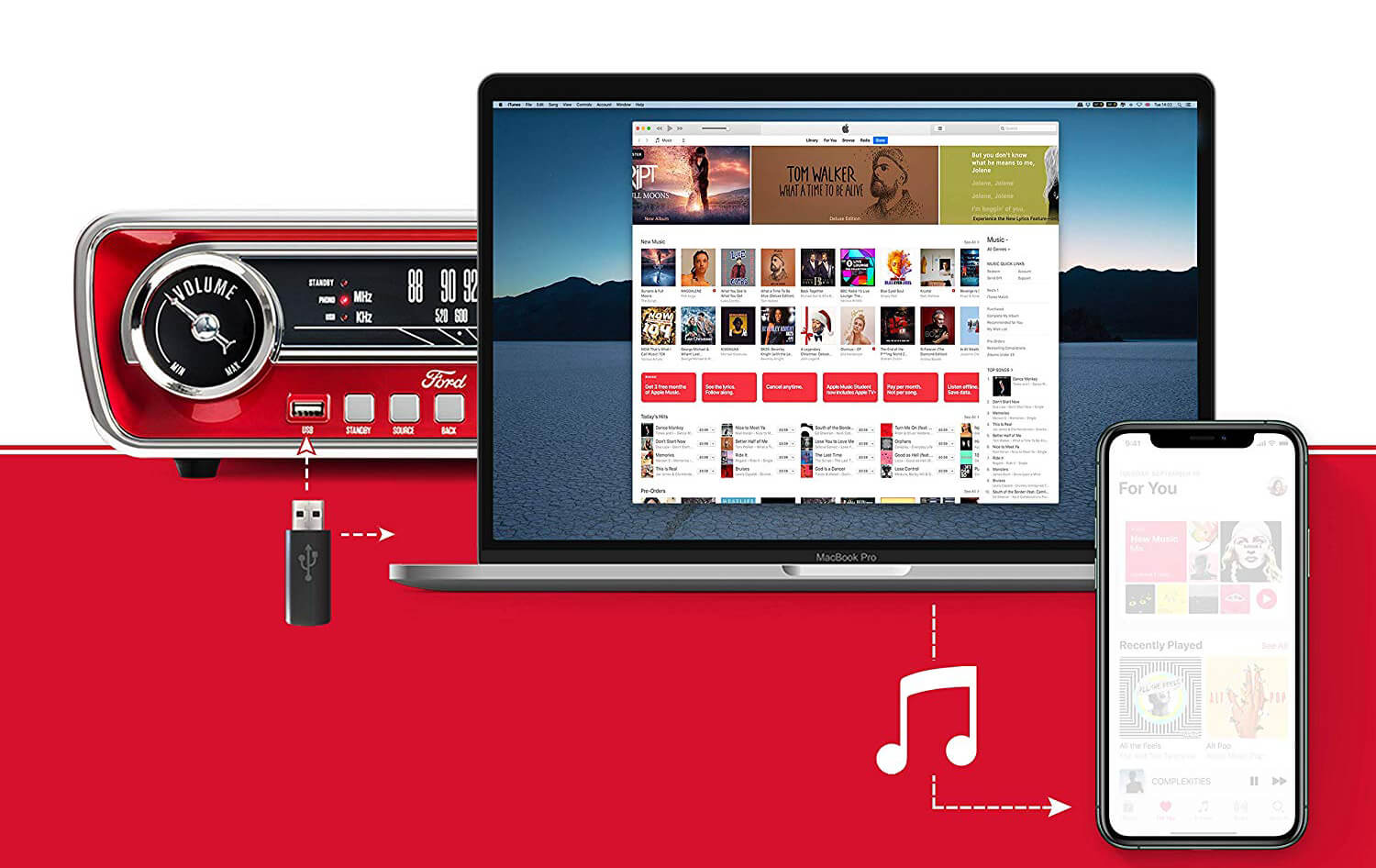 Numérisez vos vinyles sur clés USb et transférer votre musique sur ordinateur, puis autres appareils. ION LP table tournante numériser vinyles