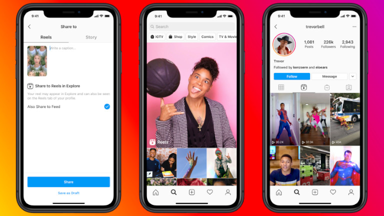 Instagram Reels permet de faire des contenus vidéos divertissants sur son téléphone. Instagram Reels clips vidéos Tik Tok