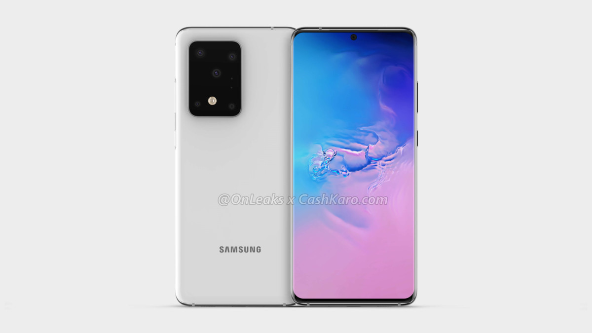 Des modélisations des Samsung Galaxy S11 fuitent sur le web. Crédit : Oneleakers. Galaxy S11 Samsung téléphone