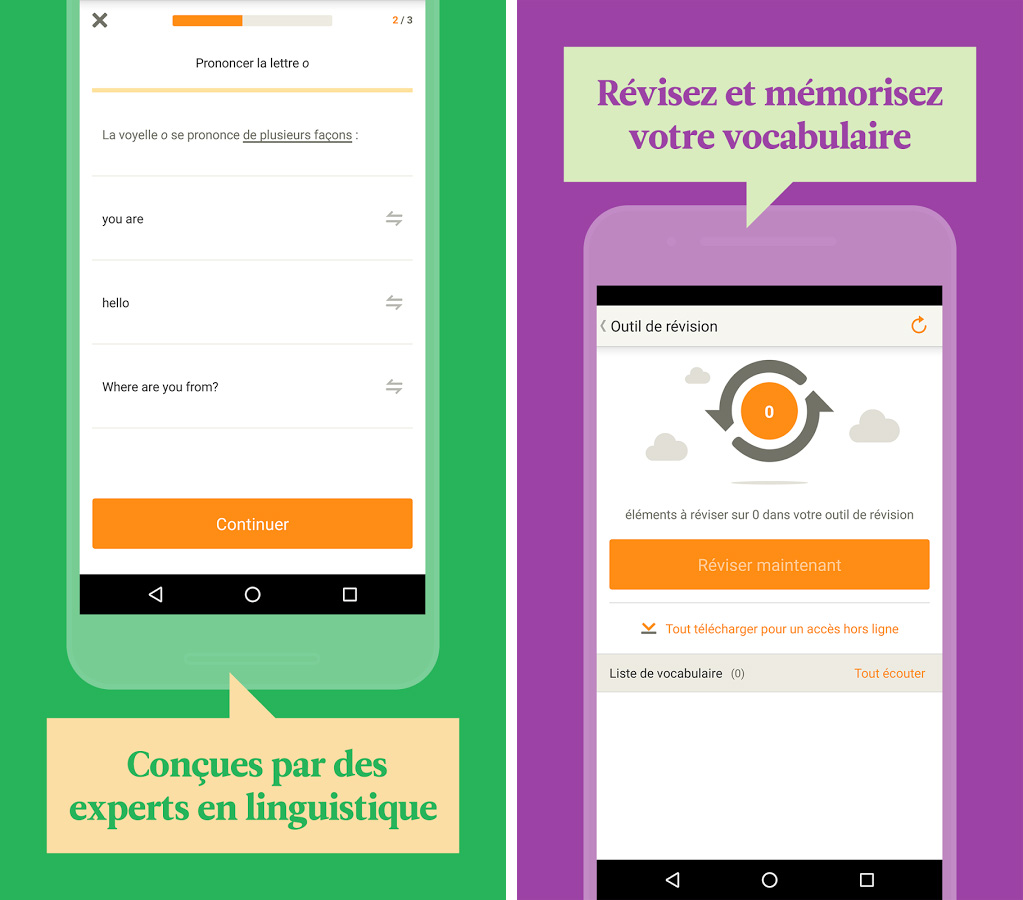 Application de vocabulaire Babbel Application de vocabulaire Babbel
