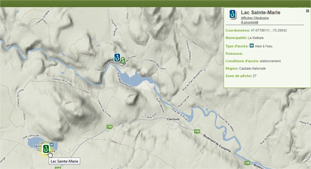Carte interactive point d'accès Carte interactive point d'accès