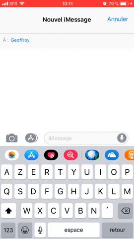 Voici comment activer le clavier à une main sur iPhone. Crédit : Giphy Activer clavier une main iPhone