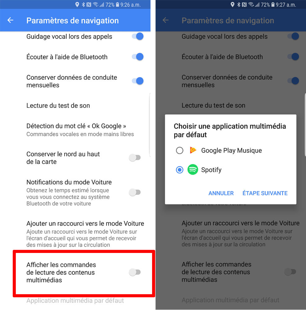 Voici comment intégrer votre application musicale dans Google Maps Intégrer application musique Google Maps Android Spotify Google Play