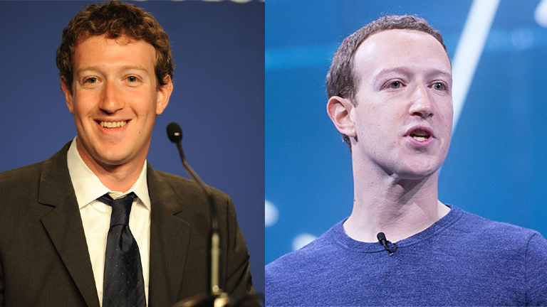 Mark Zuckerberg est devenu pas mal plus riche depuis 10 ans. Facebook 10 year challenge Mark Zuckerberg
