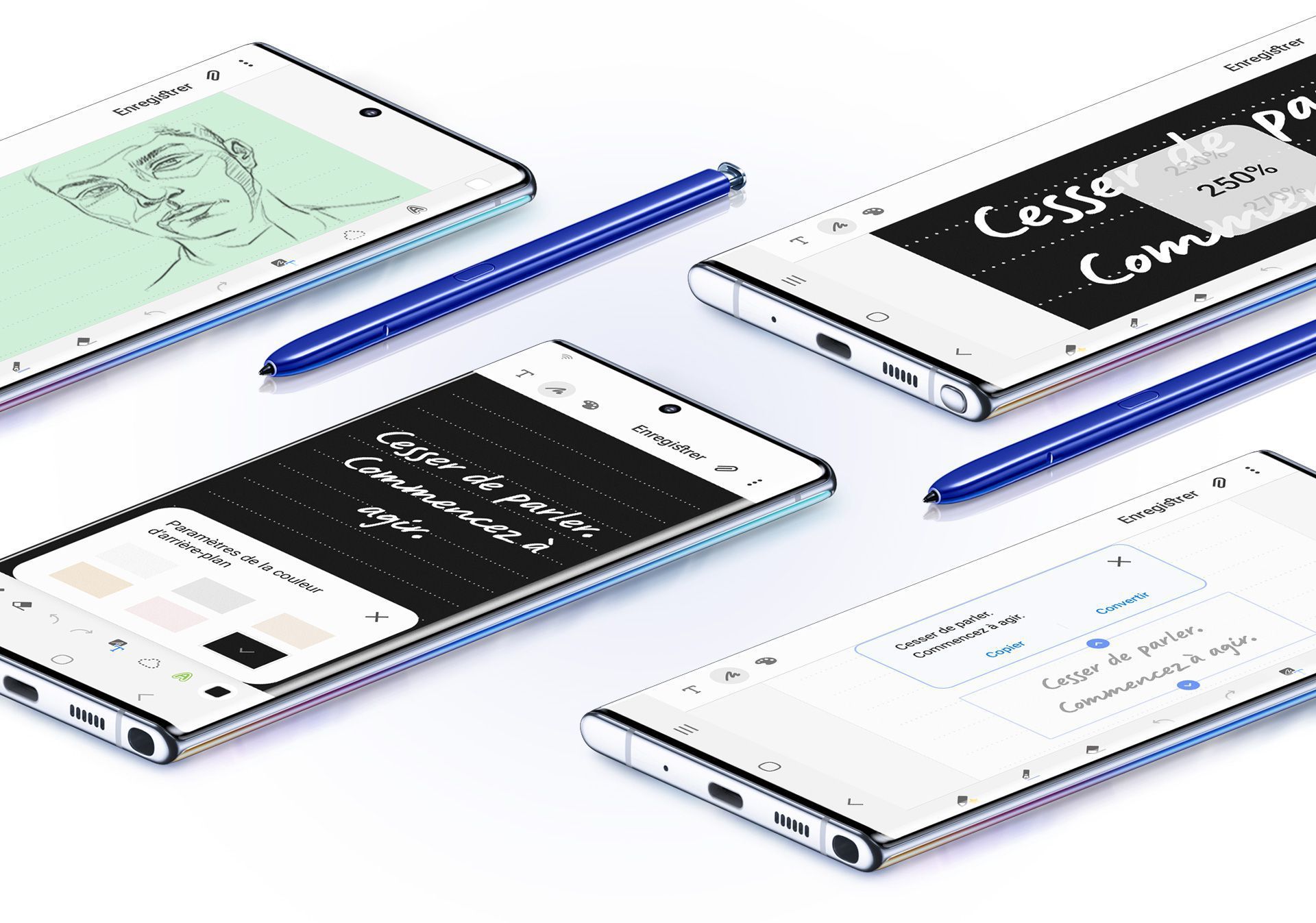 Le stylet du Note 10 demeure toujours une signature de l’appareil. Galaxy Note 10 Nite+ téléphone SPen