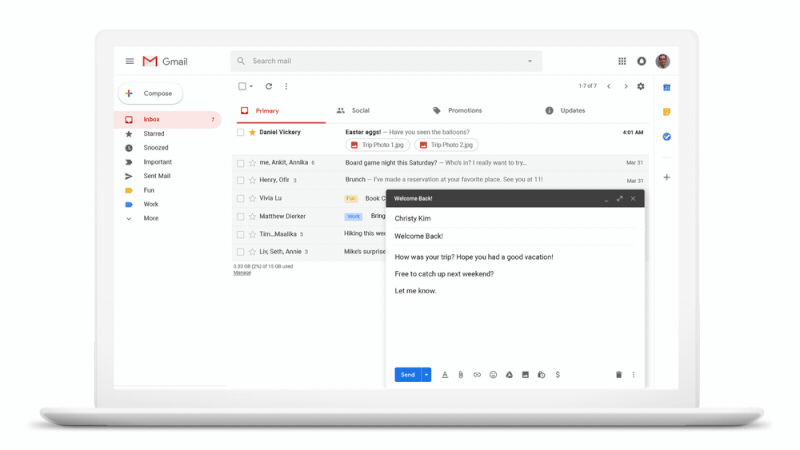 Gmail planification envoi courriel email ordinateur