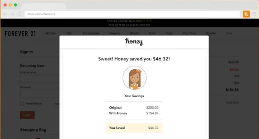 Extension Honey économies Extension Honey économies