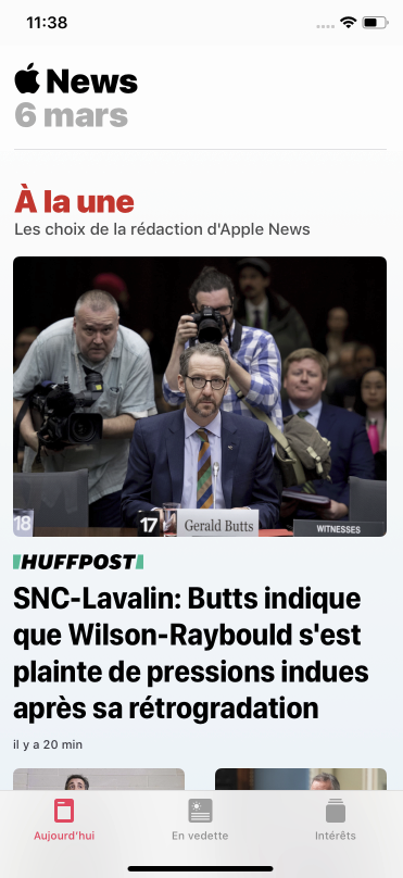 Apple News sera disponible au Canada avec iOS 12.2. Apple News Canada iOS 12.2 médias iPhone iPad
