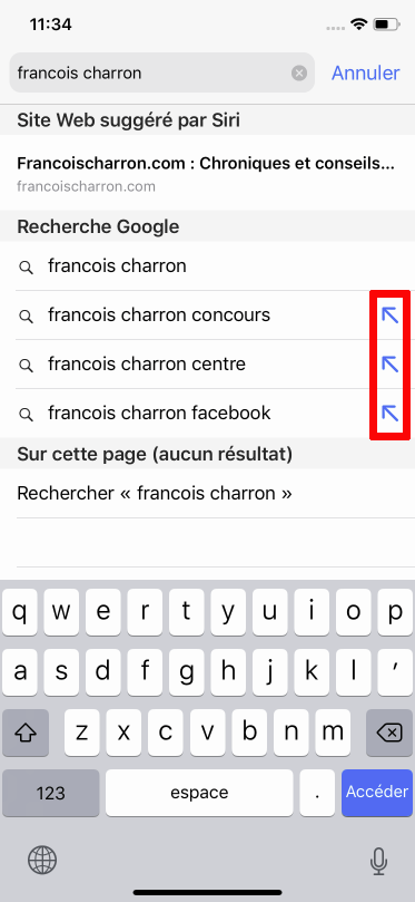 Une flèche fera son apparition sur Safari sous iOS 12.2 pour faciliter les recherches. Apple iOs 12.2 flèches recherche Safari iPhone iPad