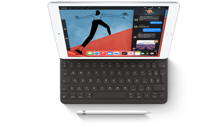 Les nouveaux iPad et iPad Air sont compatibles avec les claviers et Apple pencils. Apple iPad Air 4e gen iPad 8e gen Apple Pencil Clavier