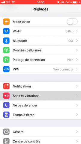 Comment configurer vibration personnalisée iPhone
