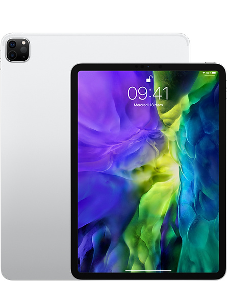 L’iPad Pro est vendu en deux modèles de 11 et 12.9 pouces. iPad Pro 12.9 pouces 11 pouces Apple