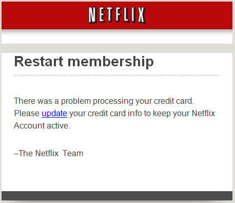 Fraude courriel Netflix Fraude courriel Netflix