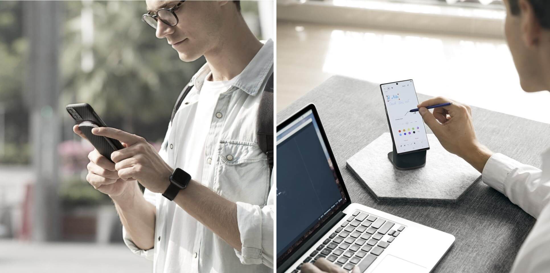 Le support est pratique pour le travail et la batterie peut être transportée n'importe où. MagEZ Juice Pitaka recharge sans fil support téléphone