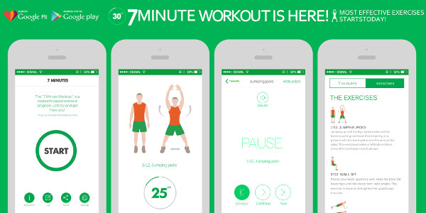 7 minutes workout entrainement santé forme