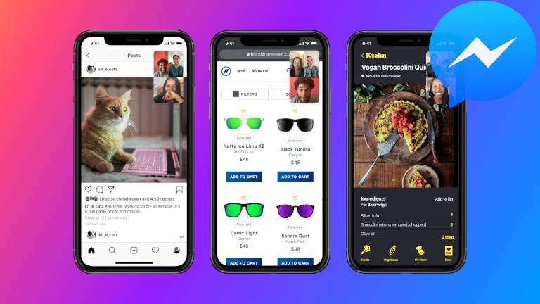 Facebook Messenger partage écran téléphone intelligent appel vidéo