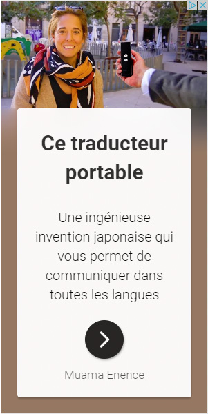 Publicite traducteur instantané Muama Enence