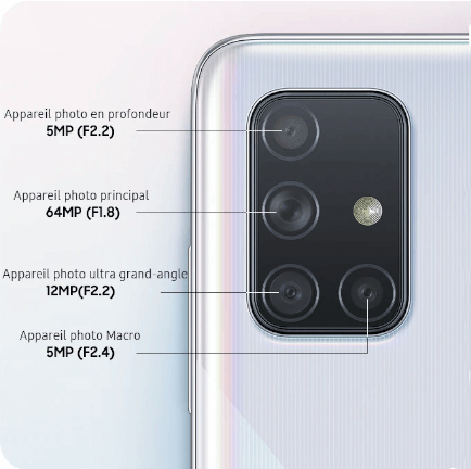 Le Samsung Galaxy A71 ne fait pas de compromis avec 4 appareils photo. Samsung Galaxy A71 4 appareils photos