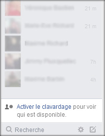 Activer clavardage Facebook