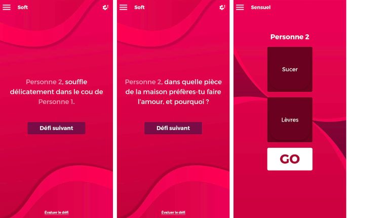 aperçu des jeux sur Jeu Couple défis érotiques dés coquins