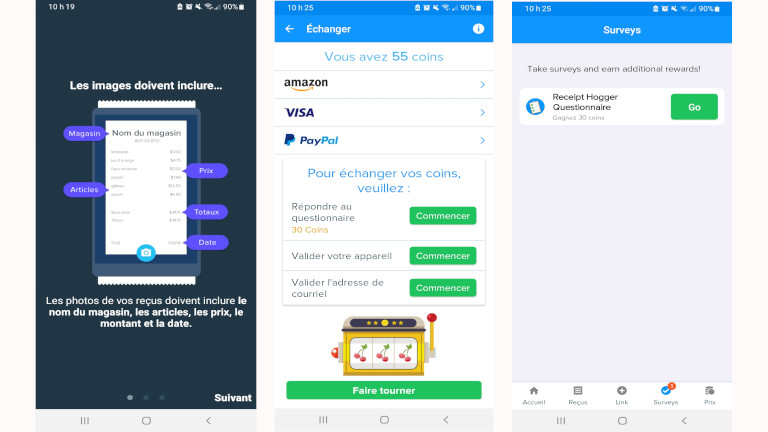 application receipt hog coupons rabais cartes-cadeaux économiser circulaire