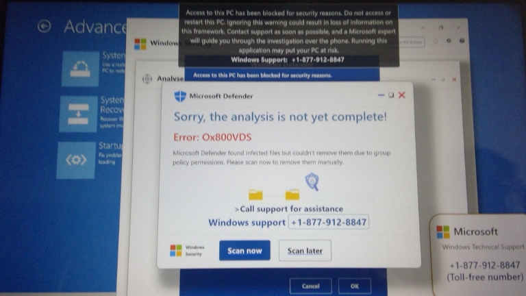 Voici ce qui apparaît à notre écran lorsqu'on appelle le fameux numéro de téléphone.