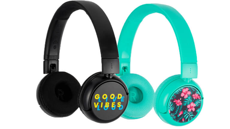 buddyphones pop deux couleurs noir turquoise