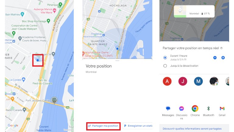 Voici comment partager sa position sur l’application Google Maps.