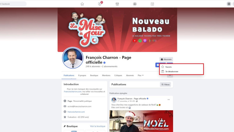 Mettre en favori une page Facebook à partir d'un ordinateur. Comment mettre en favori une page Facebook