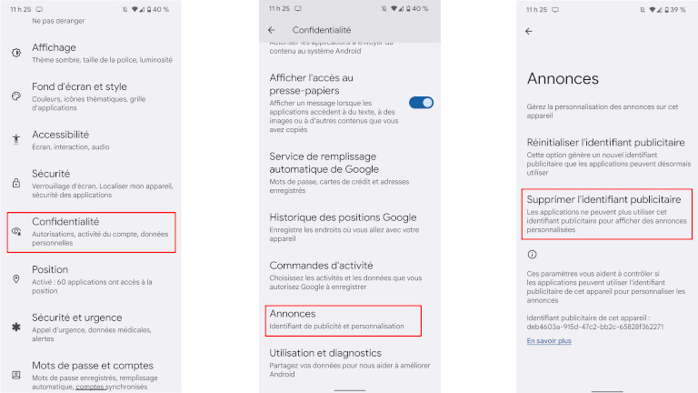 Voici comment désactiver la personnalisation des annonces sur un appareil Android. Android Google téléphone tablette désactiver personnalisation des annonces