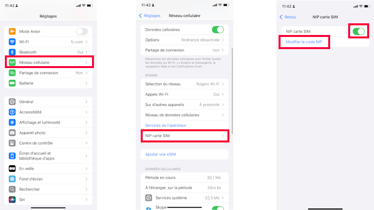 Voici où aller pour verrouiller notre carte SIM sur iPhone. Verouiller carte SIM iPhone