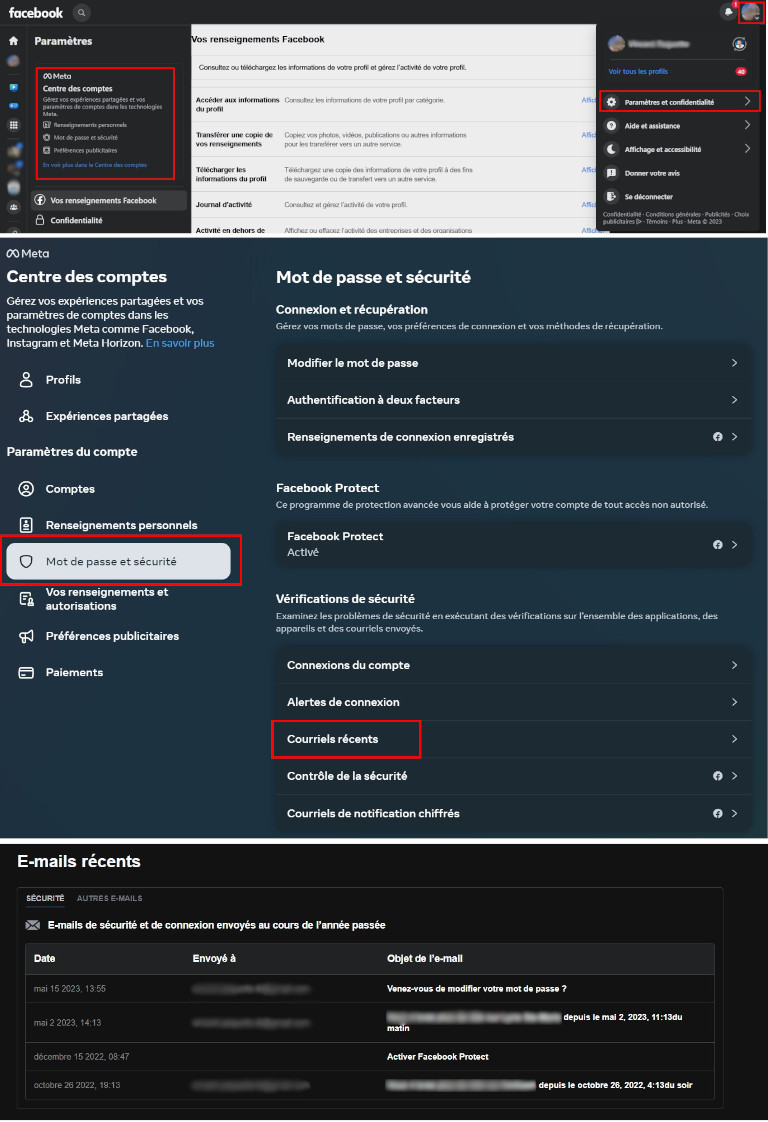 Comment savoir vrai courriel Facebook ordinateur