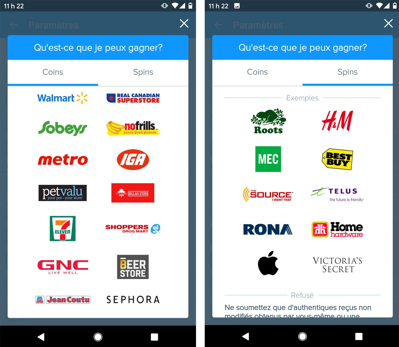 exemples reçus autorisés receipt hog coins spins