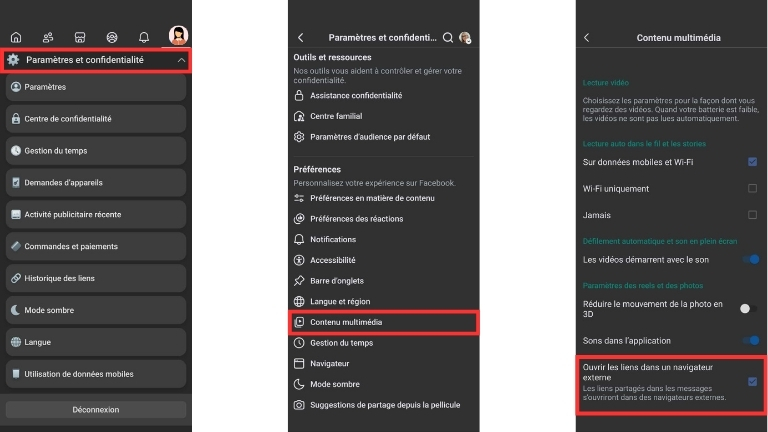 Voici comment ouvrir les pages web à l'extérieur de Facebook sur Android.