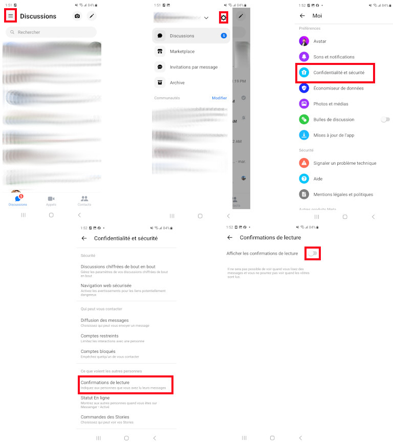 Voici comment enlever la mention vu de Messenger sur un appareil Samsung Retirer la confirmation de lecture Messenger sur Samsung